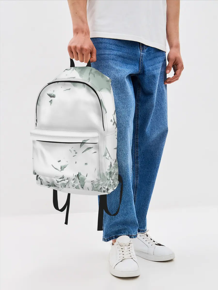 Рюкзак джинсовый / разбитое стекло