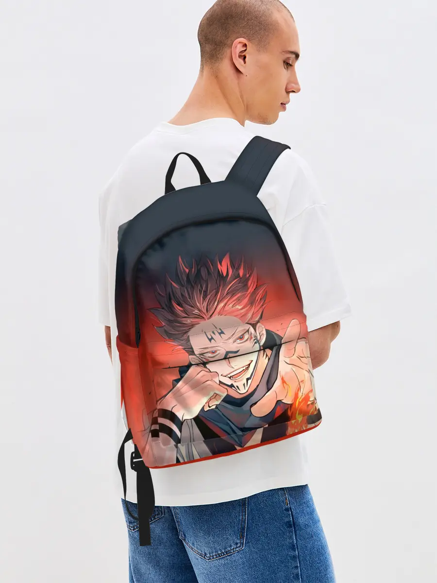 Рюкзак джинсовый / Магическая битва | Рёмен Сукуна