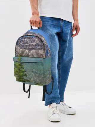 Рюкзак джинсовый / Горное озеро