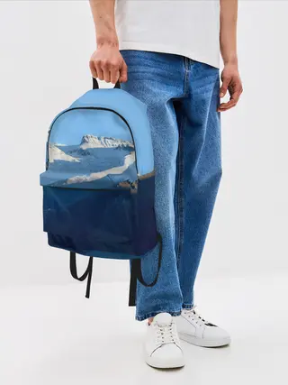 Рюкзак джинсовый / Снежные горы