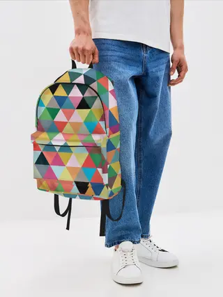 Рюкзак джинсовый / хипстерский паттерн