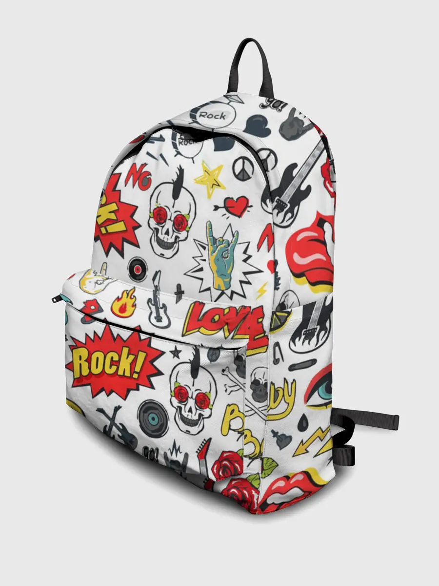 Рюкзак джинсовый / Я ЛЮБЛЮ РОК