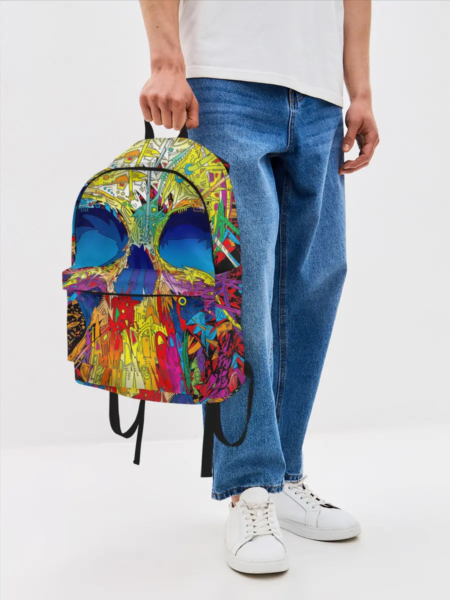 Рюкзак джинсовый / Череп