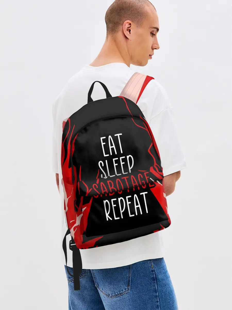 Рюкзак джинсовый / AMONG US - САБОТАЖ