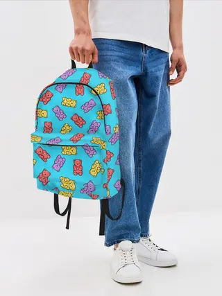 Рюкзак джинсовый / Мармеладные мишки