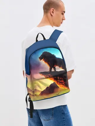 Рюкзак джинсовый / Лев