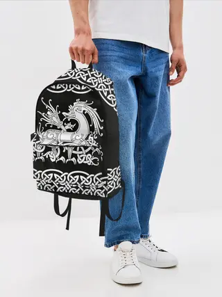Рюкзак джинсовый / Рингерике олень белый 3D