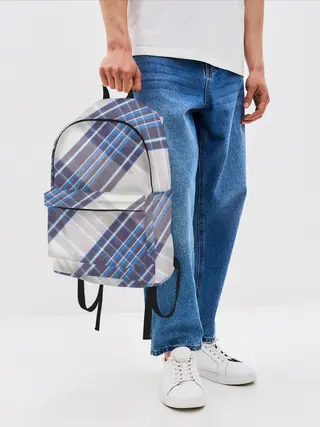 Рюкзак джинсовый / Шотландка | Scottish | Tartan