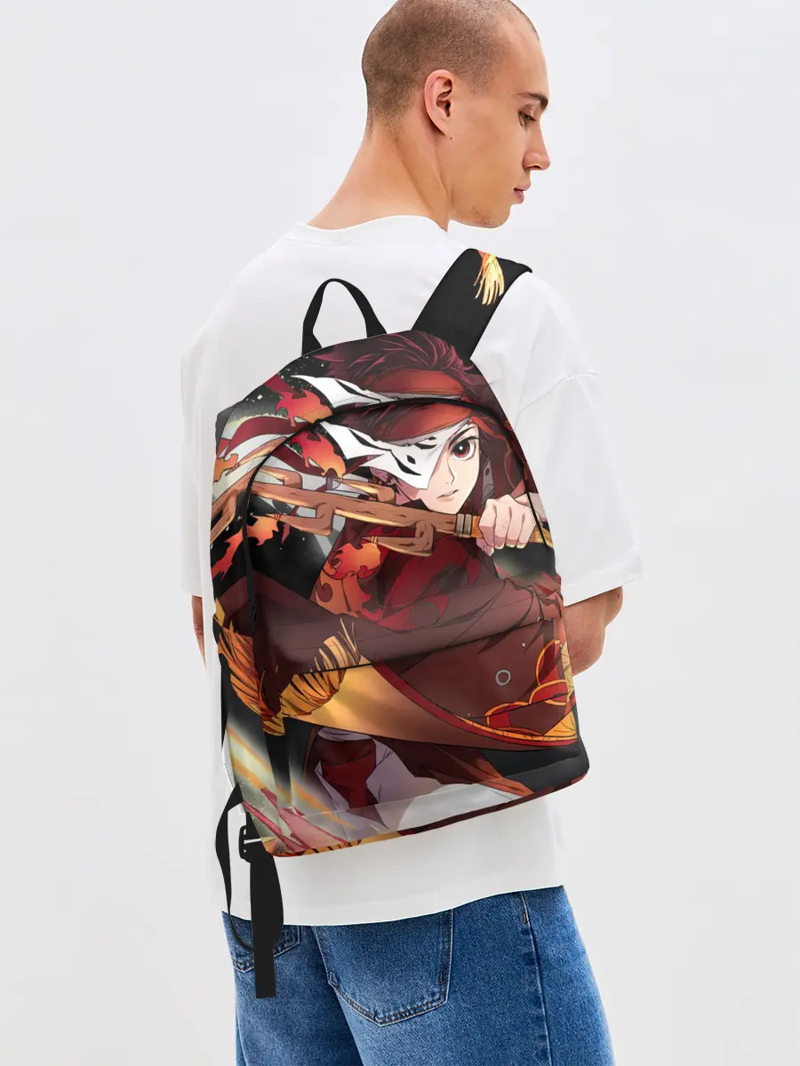 Рюкзак джинсовый / КЛИНОК РАССЕКАЮЩИЙ ДЕМОНОВ