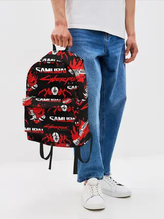 Рюкзак джинсовый / CYBERPUNK 2077 SAMURAI