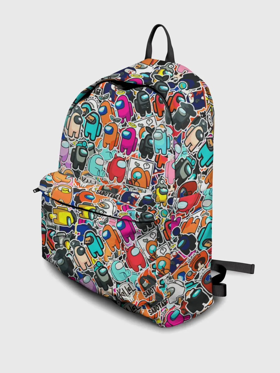 Рюкзак джинсовый / Among Us sticker bombing