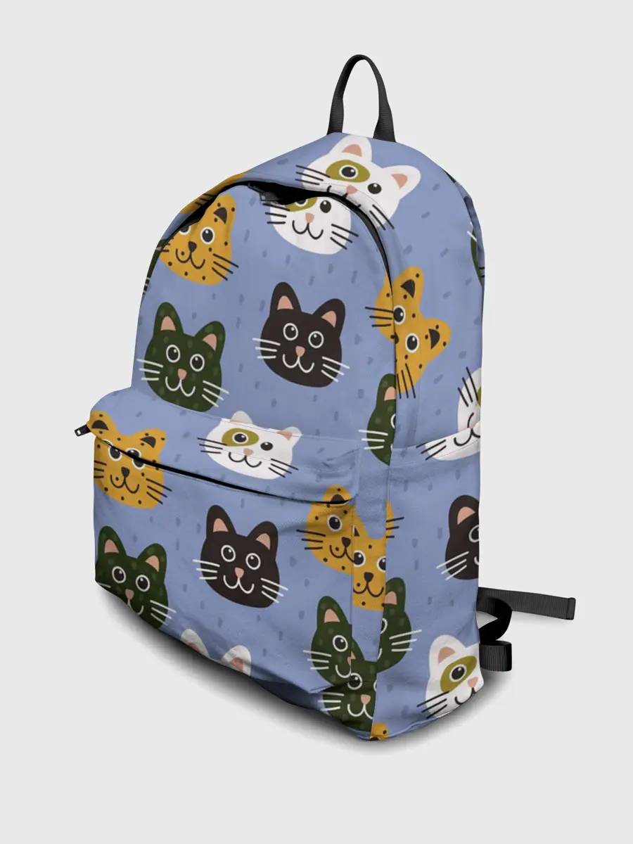 Рюкзак джинсовый / Котики