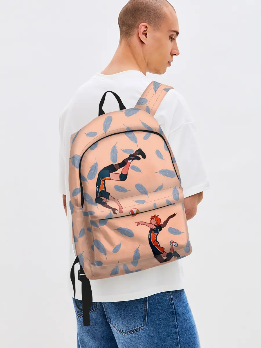 Рюкзак джинсовый / Karasuno Tobio x Hinata