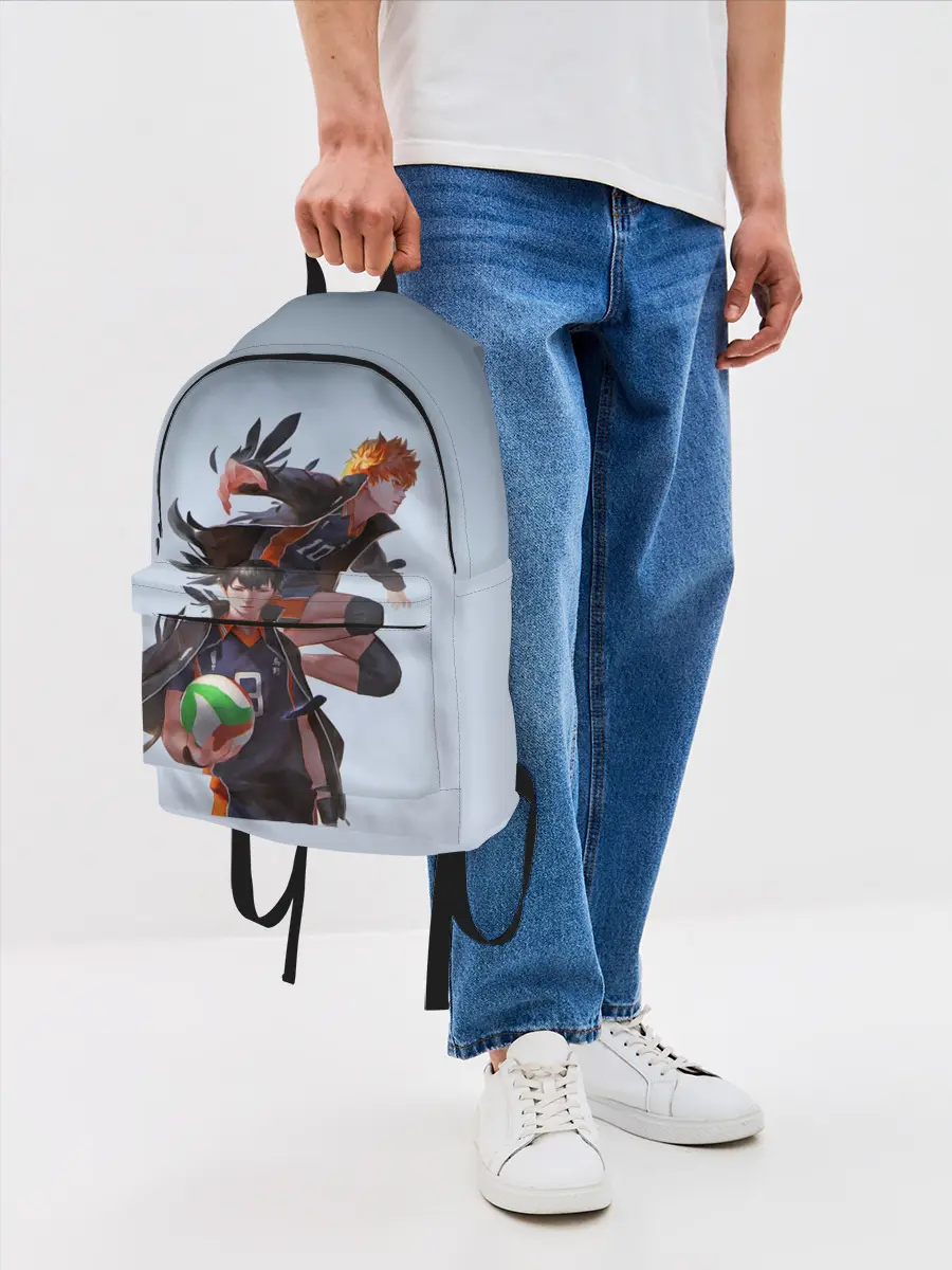 Рюкзак джинсовый / Хината и Тобио