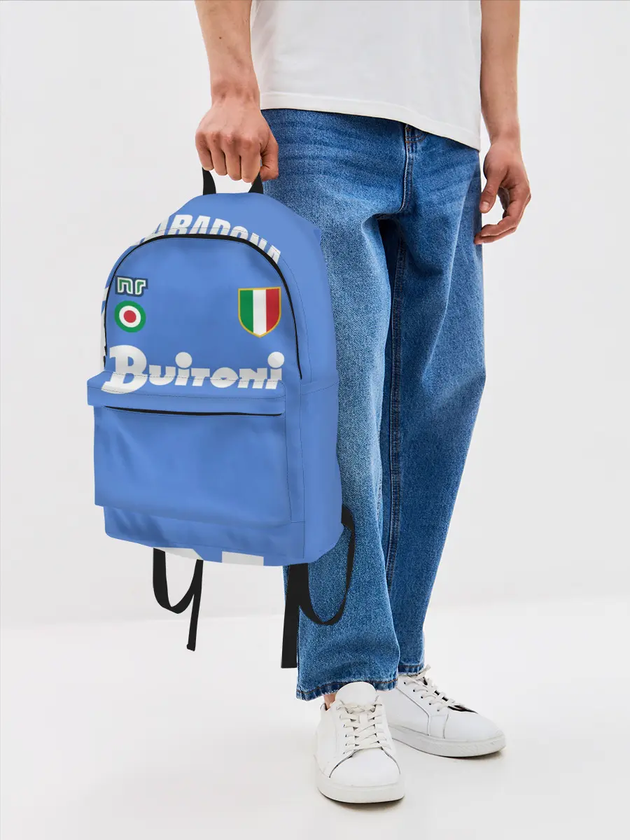 Рюкзак джинсовый / Диего Марадона Наполи Ретро