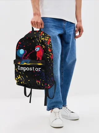 Рюкзак джинсовый / Among Us - Impostor.