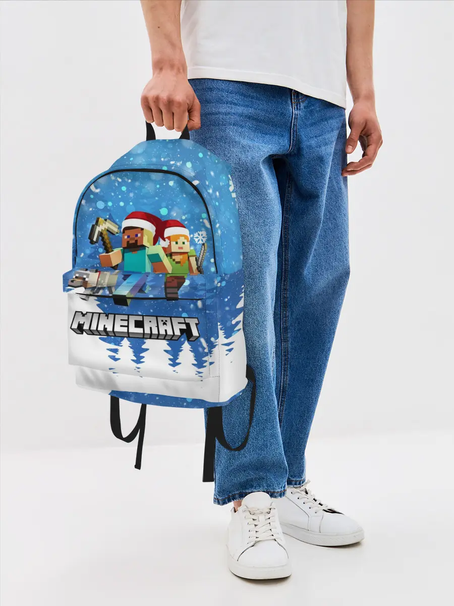 Рюкзак джинсовый / Новогодний Манкрафт