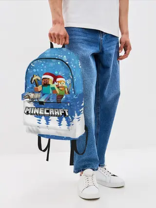 Рюкзак джинсовый / Новогодний Манкрафт