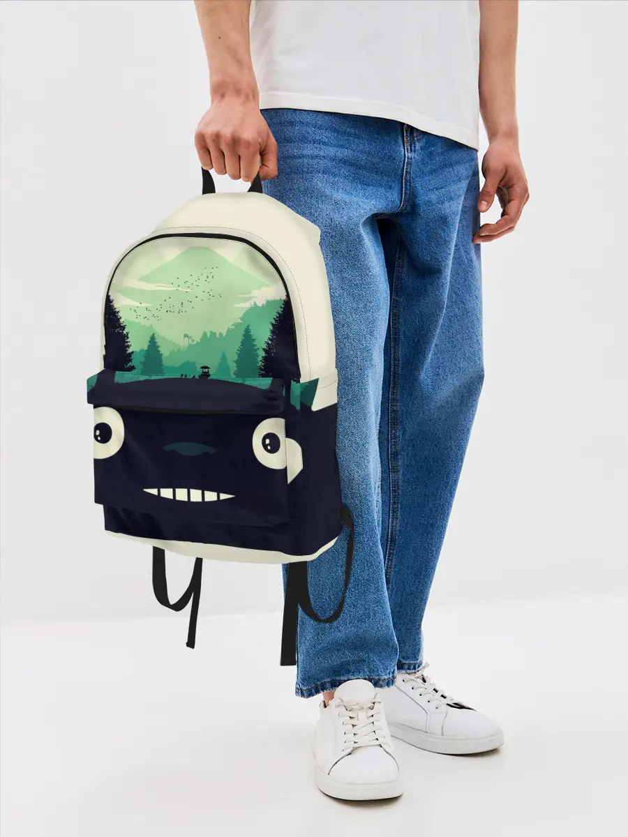 Рюкзак джинсовый / Тоторо охраняет лес