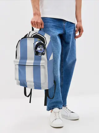 Рюкзак джинсовый / Диего Армандо Марадона D10S