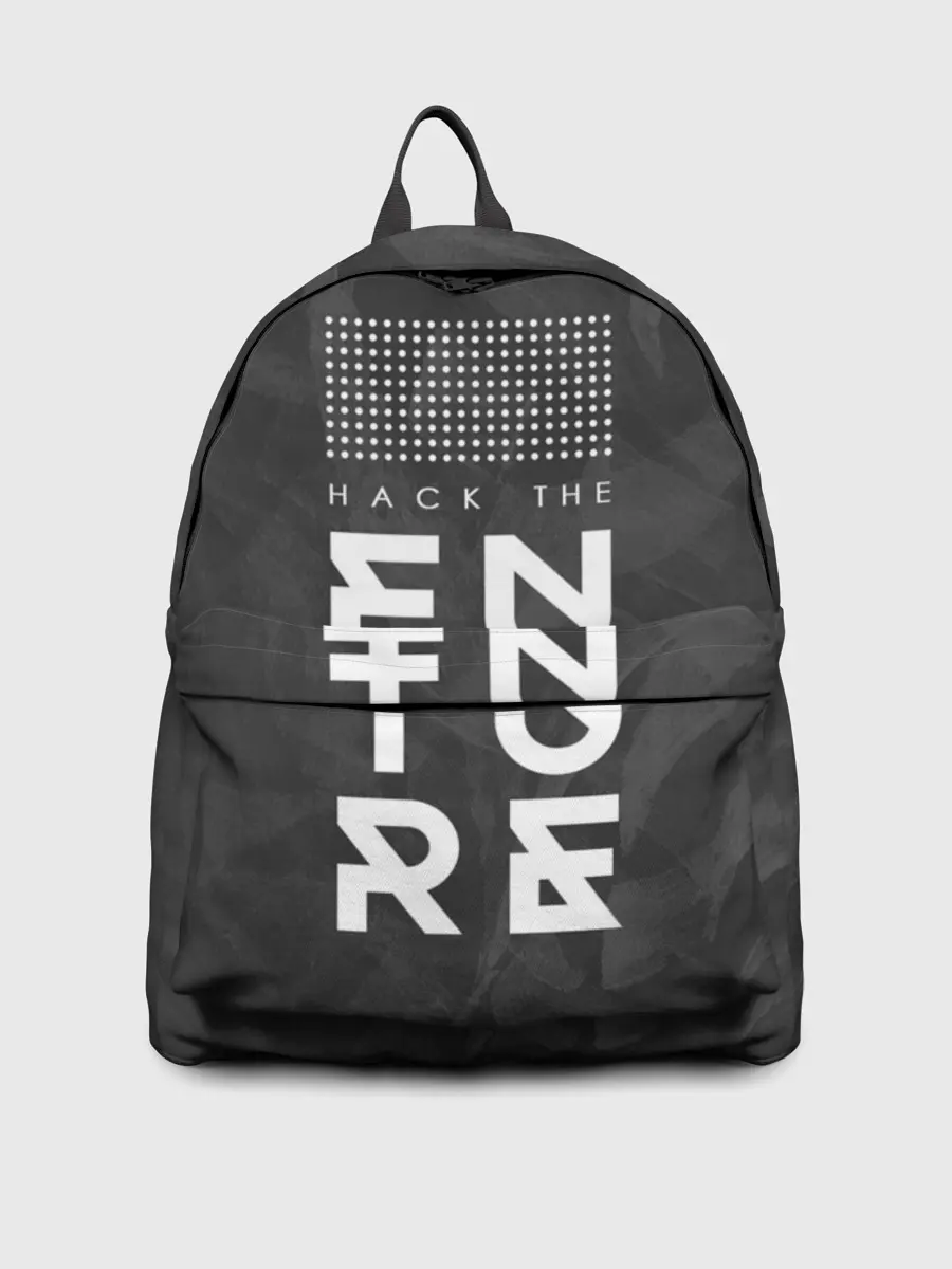 Рюкзак джинсовый / Надпись Hack the future