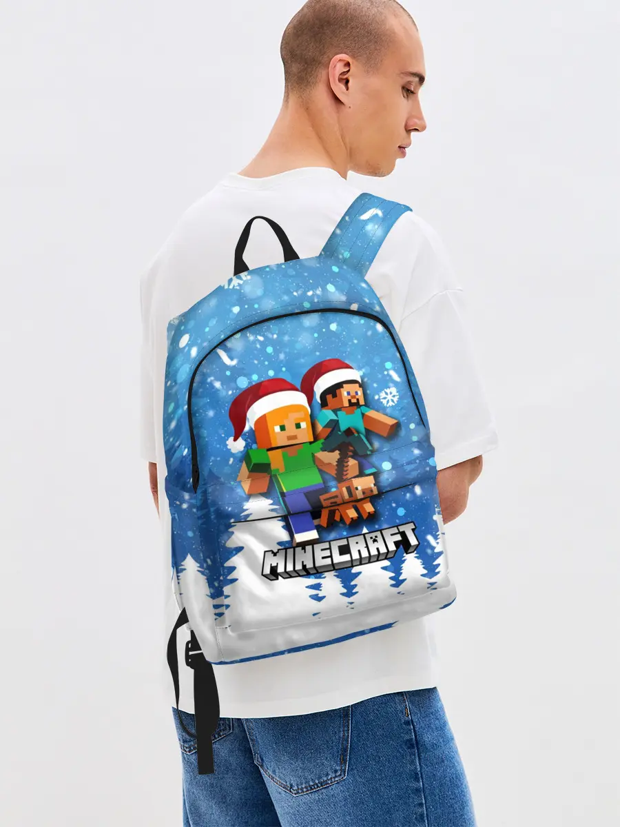 Рюкзак джинсовый / Новогодний Манкрафт