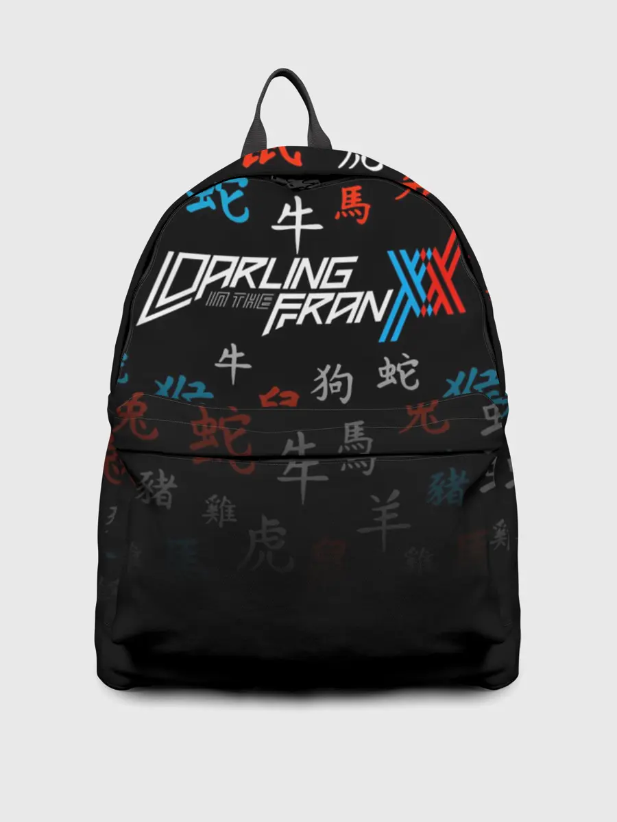 Рюкзак джинсовый / DARLING IN THE FRANXX иероглифы