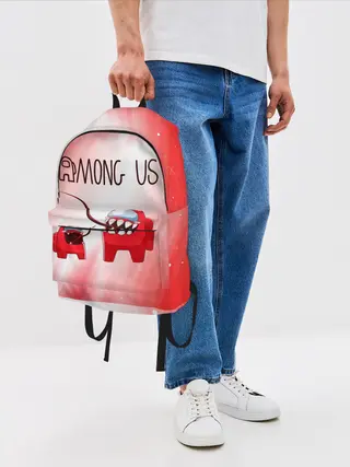 Рюкзак джинсовый / AMONG US - Impostor + Mini