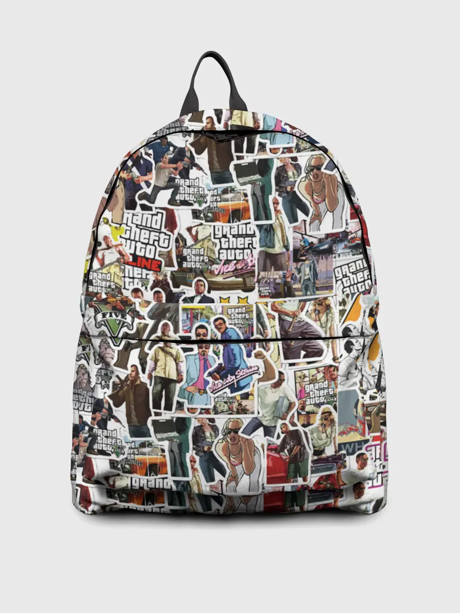 Рюкзак джинсовый / GTA Sticker Bombing