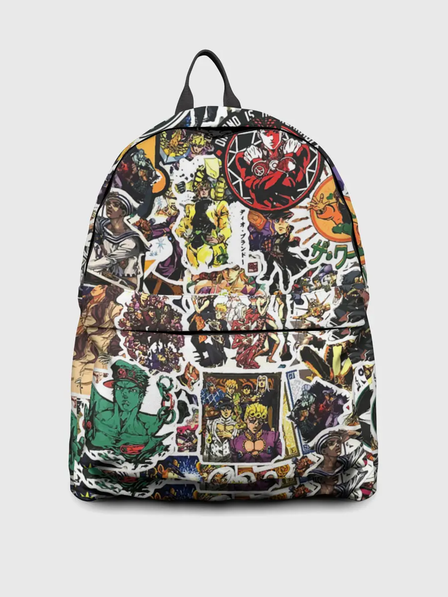 Рюкзак джинсовый / JoJo’s Sticker Bombing