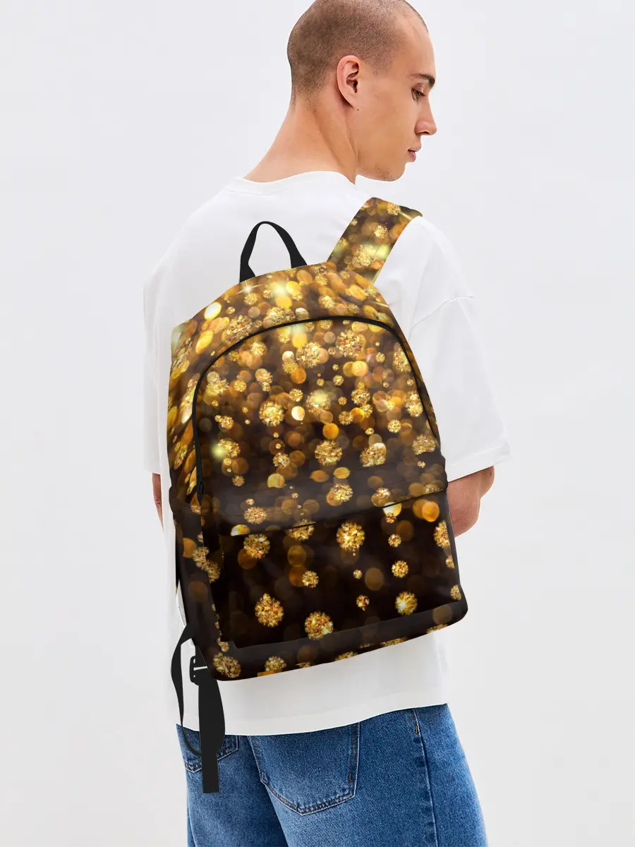 Рюкзак джинсовый / ЗОЛОТЫЕ БЛЕСТКИ