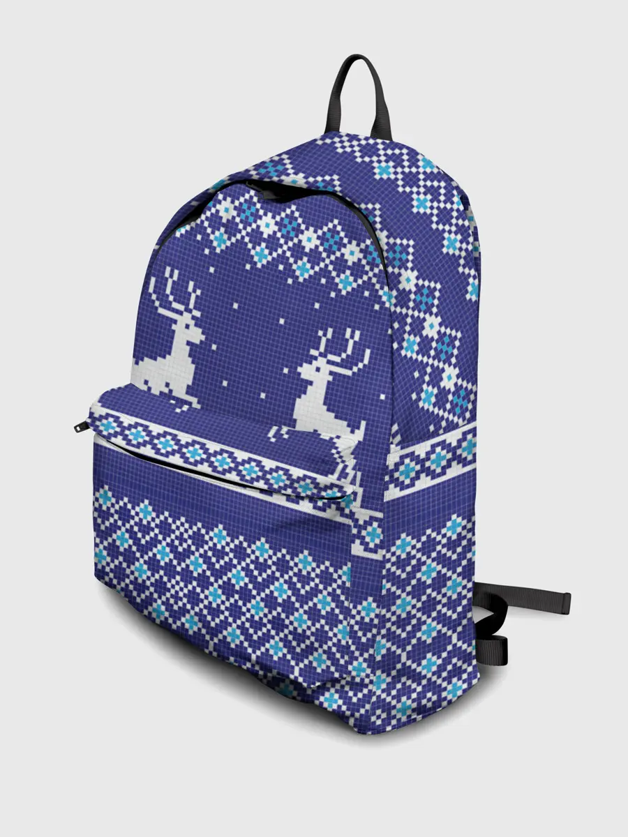 Рюкзак джинсовый / Олени