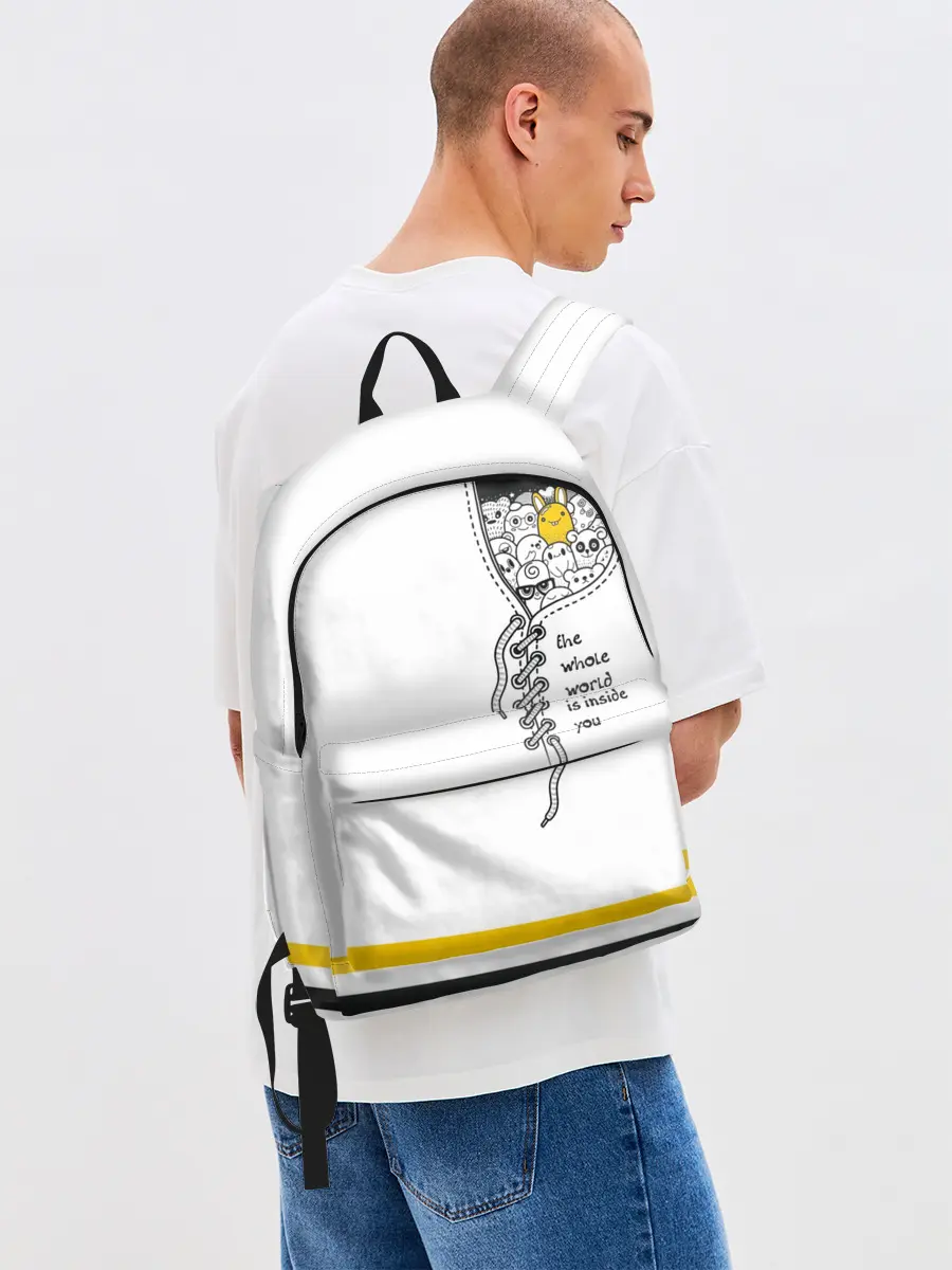 Рюкзак джинсовый / Внутри тебя целый мир