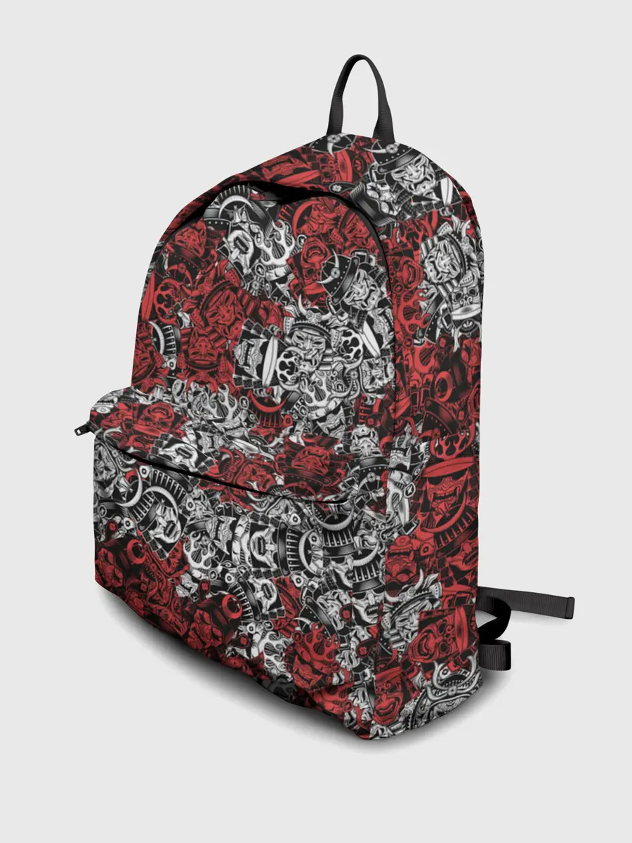 Рюкзак джинсовый / Красные и Белые самураи