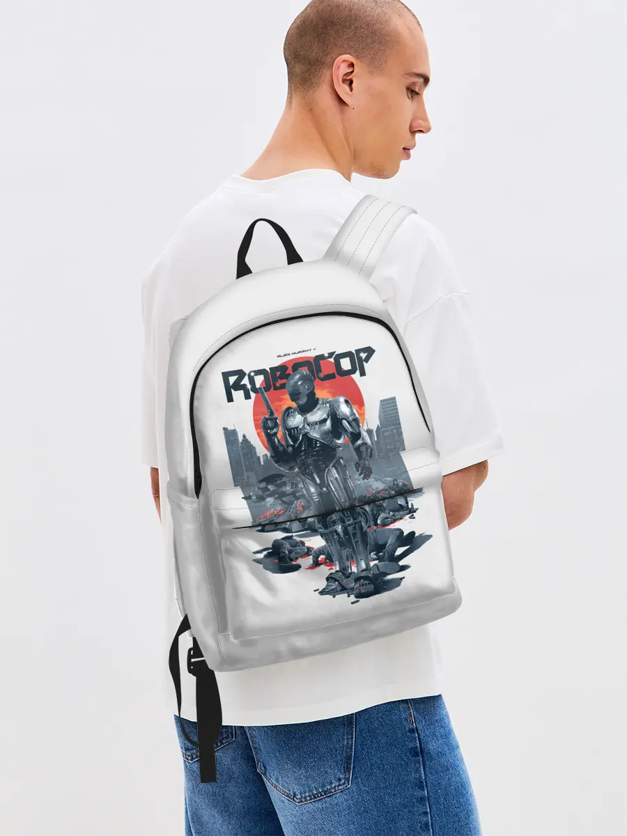 Рюкзак джинсовый / Робот полицейский