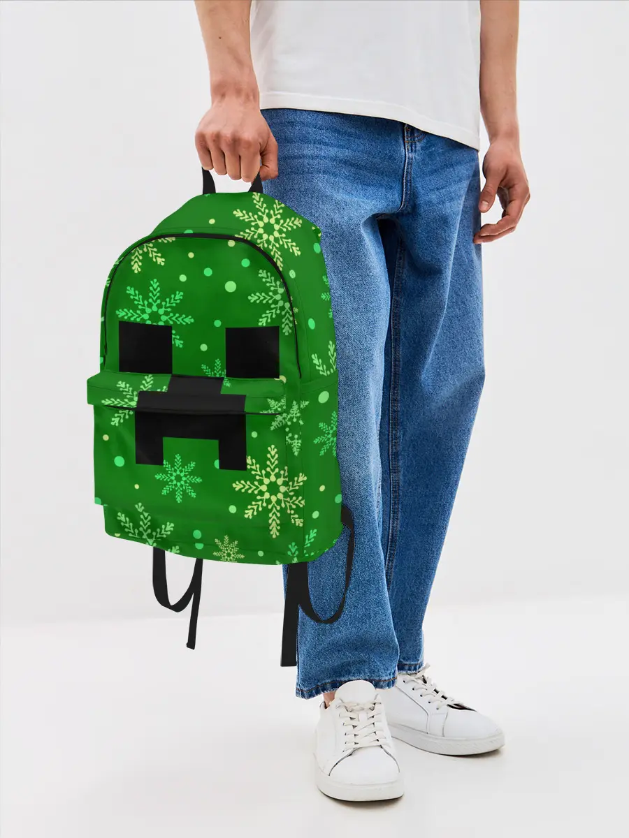 Рюкзак джинсовый / ЗИМНИЙ MINECRAFT