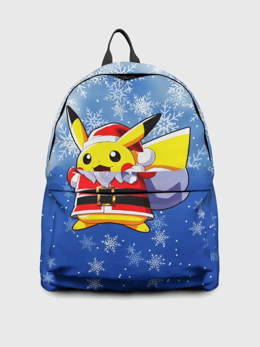 Рюкзак джинсовый / НОВОГОДНИЙ ПИКАЧУ