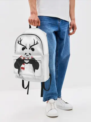 Рюкзак джинсовый / Новогодний Панда