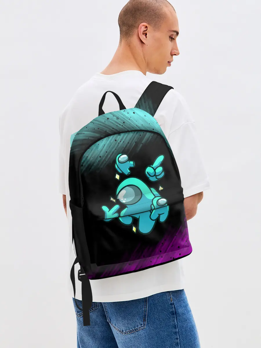 Рюкзак джинсовый / AMONG US - Crewmate With Mini