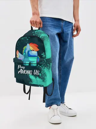 Рюкзак джинсовый / AMONG US - ПОНИ