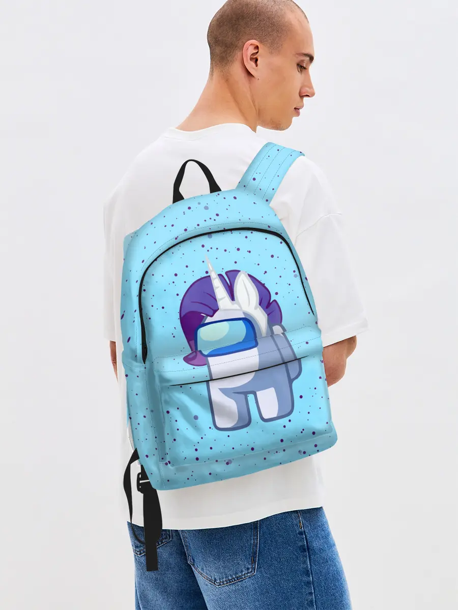 Рюкзак джинсовый / AMONG US - ЕДИНОРОГ