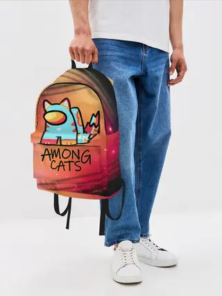 Рюкзак джинсовый / AMONG US - КОТИК