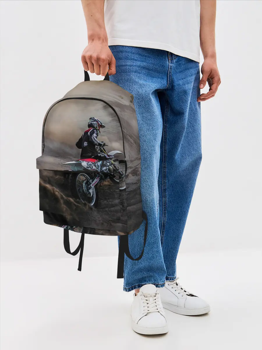 Рюкзак джинсовый / Душа питбайкера