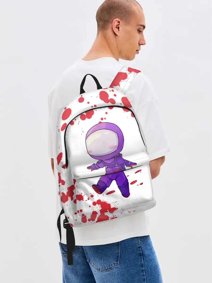 Рюкзак джинсовый / AMONG US - Импостор Покушал