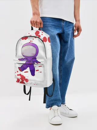 Рюкзак джинсовый / AMONG US - Импостор Покушал