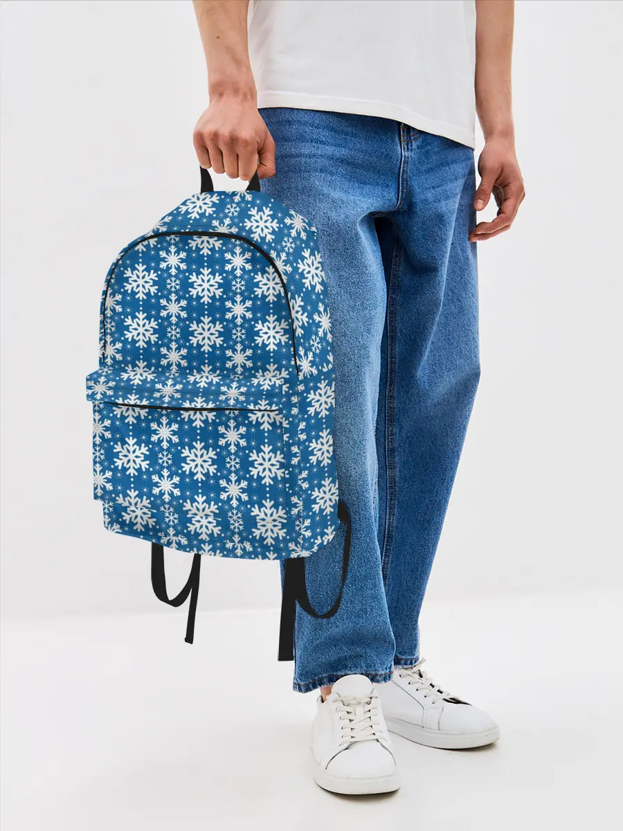 Рюкзак джинсовый / Снежинки