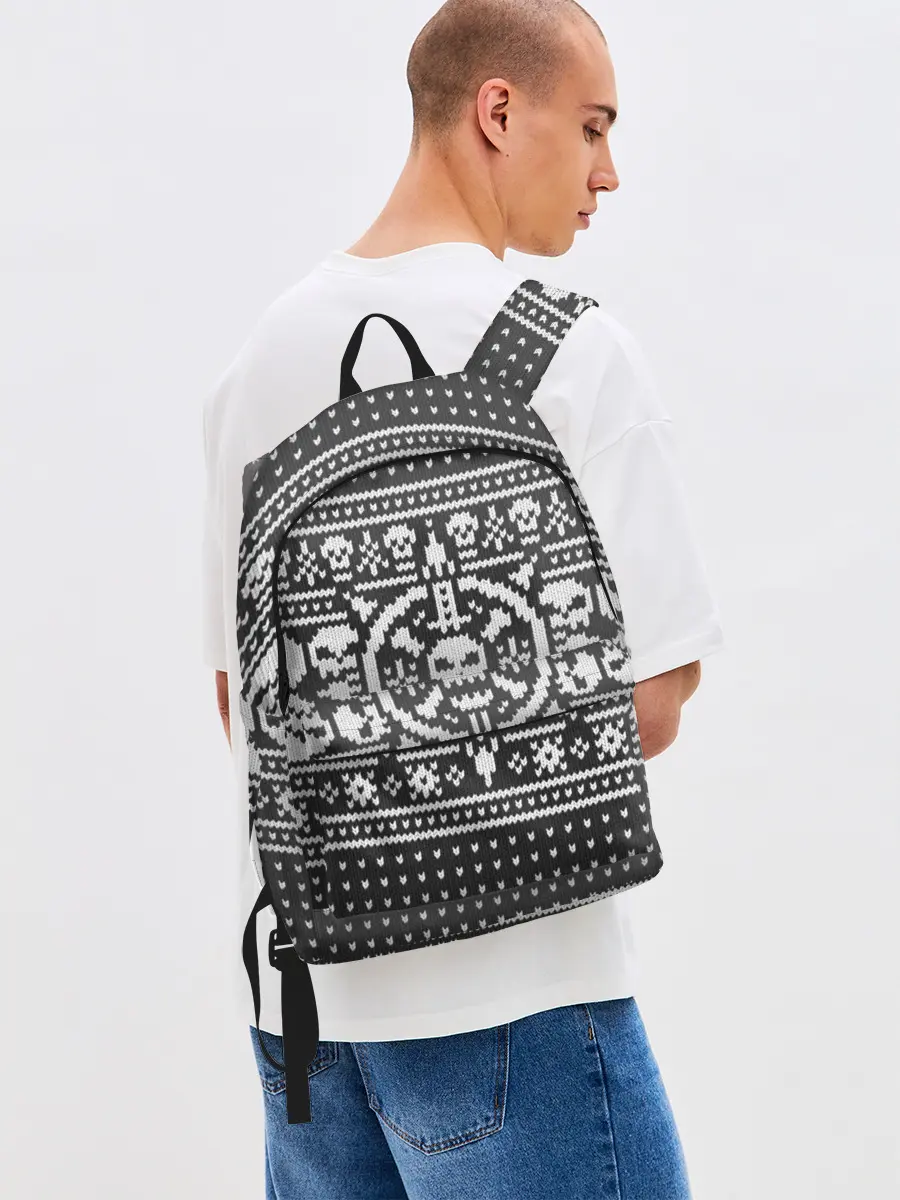 Рюкзак джинсовый / Свитер с черепами