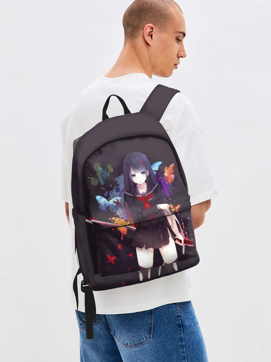 Рюкзак джинсовый / Кровавая бабочка