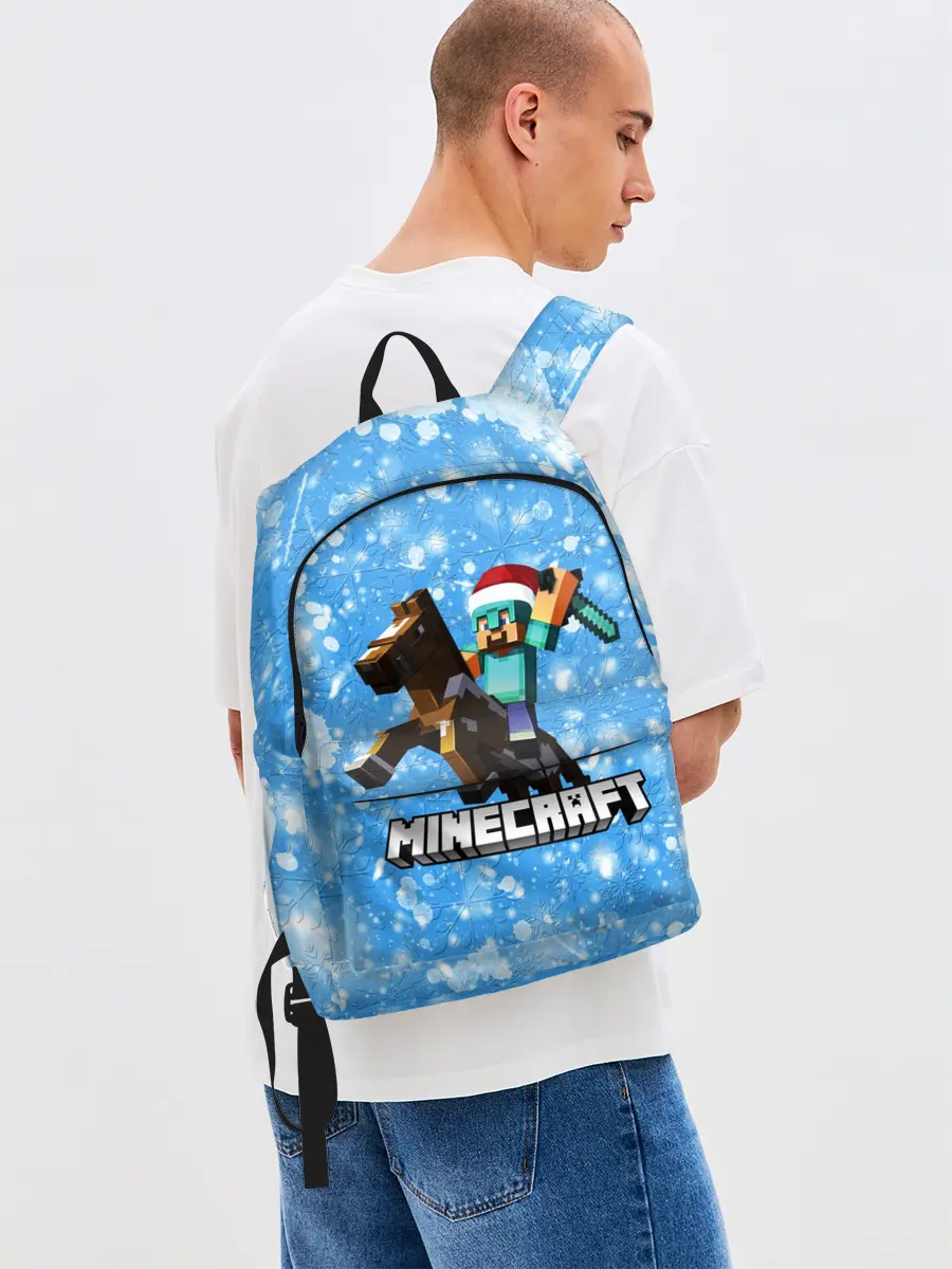 Рюкзак джинсовый / Новогодний Манкрафт