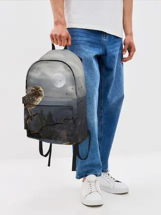 Рюкзак джинсовый / Сова